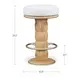 Nio White Mist Upholstered Swivel Counter Height Stool