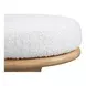 Nio White Mist Upholstered Swivel Counter Height Stool