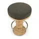 Nio Dark Green Upholstered Swivel Counter Height Stool