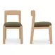 Oli Dark Green Upholstered Dining Chair Set of 2