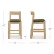 Oli Dark Green Upholstered Counter Height Stool