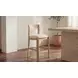 Oli Beige Upholstered Counter Height Stool