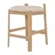 Oli Beige Upholstered Counter Height Stool