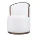 Rossi Cream Upholstered Swivel Dining Chair