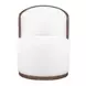 Rossi Cream Upholstered Swivel Dining Chair