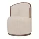 Rossi Beige Upholstered Swivel Dining Chair