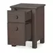 Loren Dark Brown 2 Drawer Small Nightstand