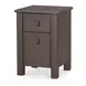 Loren Dark Brown 2 Drawer Small Nightstand