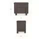 Loren Dark Brown 2 Drawer Large Nightstand