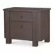 Loren Dark Brown 2 Drawer Large Nightstand