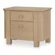 Loren Natural 2 Drawer Large Nightstand