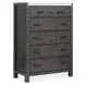 Plum Creek Ravenwood Black and White 5 Drawer Marble Top Chest