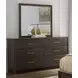 Nordhaven Nordic Walnut Rectangular Dresser Landscape Mirror