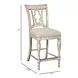 Homestead Pine Cornsilk Upholstered Kendal Counter Height Chair Set of 2