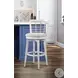 Beach Comber Weathered White Swivel Bar Stool
