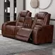 Chester Brown 74" Reclining Console Loveseat