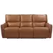 Portland Desert Leather Lay Flat Power Reclining Living Room Set with Power Headrest and USB Charging