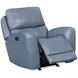 BelleAvenue Persian Blue Leather Power Reclining Living Room Set with Power Headrest and USB Charging