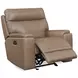 Bryluxe Tuscan Tan Leather Glider Power Recliner with Power Headrest and USB Charging