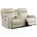 Bryluxe Taupe Leather Lay Flat Power Reclining Living Room Set with USB Charging
