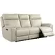 Bryluxe Taupe Leather Lay Flat Power Reclining Living Room Set with USB Charging