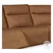 Ascendia Saddle Leather Modular Lay Flat Power Reclining Sectional