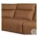 Ascendia Saddle Leather Modular Lay Flat Power Reclining Sectional