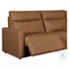 Ascendia Saddle Leather Modular Lay Flat Power Reclining Sectional