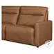 Ascendia Saddle Leather Modular Lay Flat Power Reclining Sectional