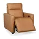 Ascendia Saddle Leather Lay Flat Power Recliner with Power Headrest and USB Charging