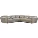 Ridgeway Gray Shark Skin Leather 6 Piece Power Reclining Sectional