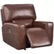 Broadway Brown Leather Glider Power Recliner with Power Headrest and USB Charging