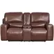 Broadway Brown Leather Lay Flat Power Reclining Living Room Set with USB Charging