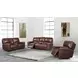 Broadway Brown Leather Glider Power Recliner with Power Headrest and USB Charging
