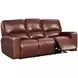 Broadway Brown Leather Lay Flat Power Reclining Living Room Set with USB Charging