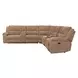 Bronco Plush Tobacco 7 Piece Modular Reclining Sectional with Console and USB Charging