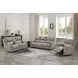 Laredo Cement Leather 87" Zero Gravity Power Reclining Sofa with Fold Down Center Console and USB Charging