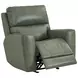 Laredo Sage Moss Leather Zero Gravity Glider Power Recliner with Power Headrest and USB Charging