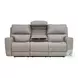 Laredo Cement Leather 87" Zero Gravity Power Reclining Sofa with Fold Down Center Console and USB Charging