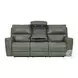Laredo Sage Moss Leather Zero Gravity Power Reclining Living Room Set with Power Headrest and USB Charging