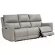 Laredo Cement Leather 87" Zero Gravity Power Reclining Sofa with Fold Down Center Console and USB Charging