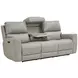 Laredo Cement Leather 87" Zero Gravity Power Reclining Sofa with Fold Down Center Console and USB Charging
