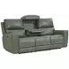 Laredo Sage Moss Leather Zero Gravity Power Reclining Living Room Set with Power Headrest and USB Charging