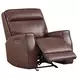 Sydney Brown Heritage Leather Glider Power Recliner with Power Headrest and USB Charging