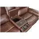 Highland Brown Coffee Leather 79" Zero Gravity Power Reclining Console Loveseat with Power Headrest and USB Charging