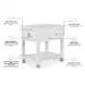 Point Breeze Fresh White and Soft Gray Glaze Rectangular Chairside Table