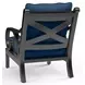 Monterey Spectrum Indigo Upholstered Outdoor Club Chair with Self Welt