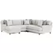 Mila Beige 4 Piece Modular Sectional with Pillows
