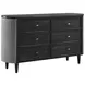 Skyline Onyx and Gray Upholstered Panel Bedroom Set