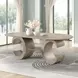 Gwendolyn Cerused Taupe 86" Oval Dining Table